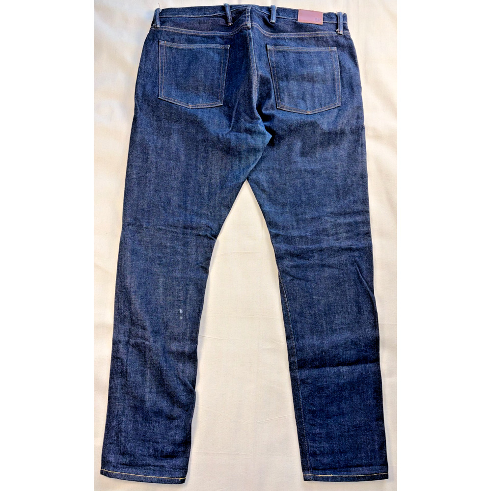 GAP 1969 Japanese Slim Selvedge Jeans 36x34 Vintage Rinse Straight - Picture 6 of 9